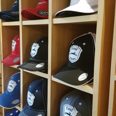 GOLF SHOP HAT SHELF