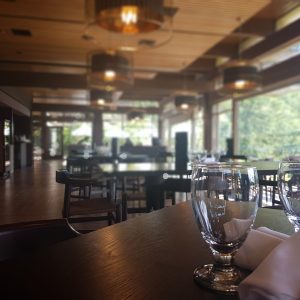 restaurant seating glass clear